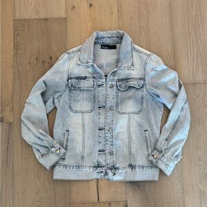 AVA + KRIS DENIM DESTRESSED JACKET